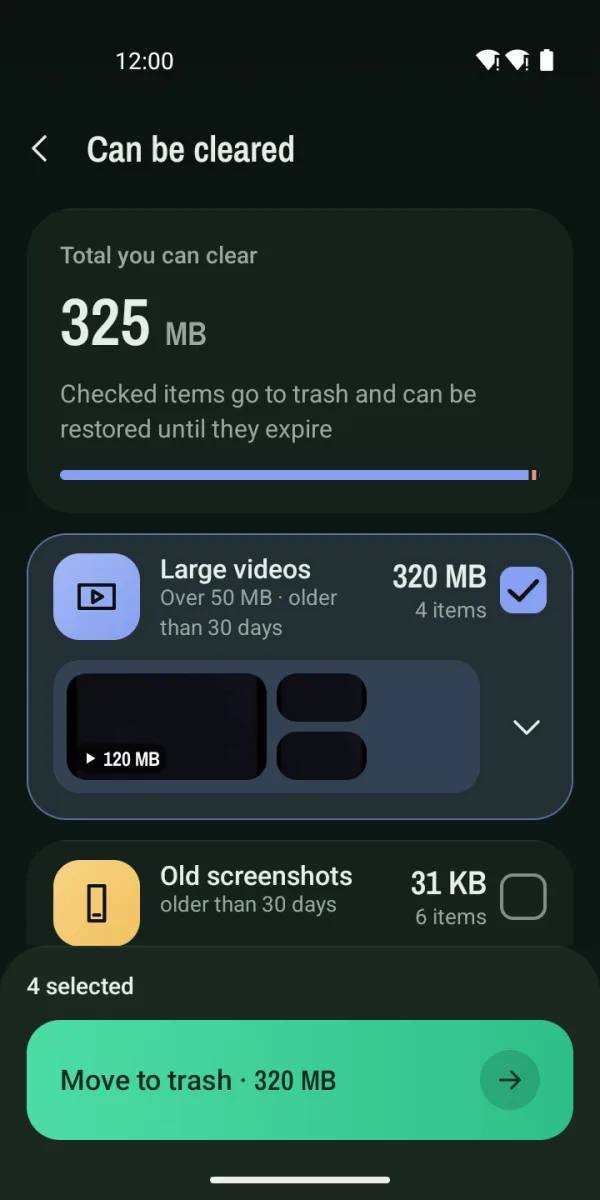 Can be cleared screen in dark mode